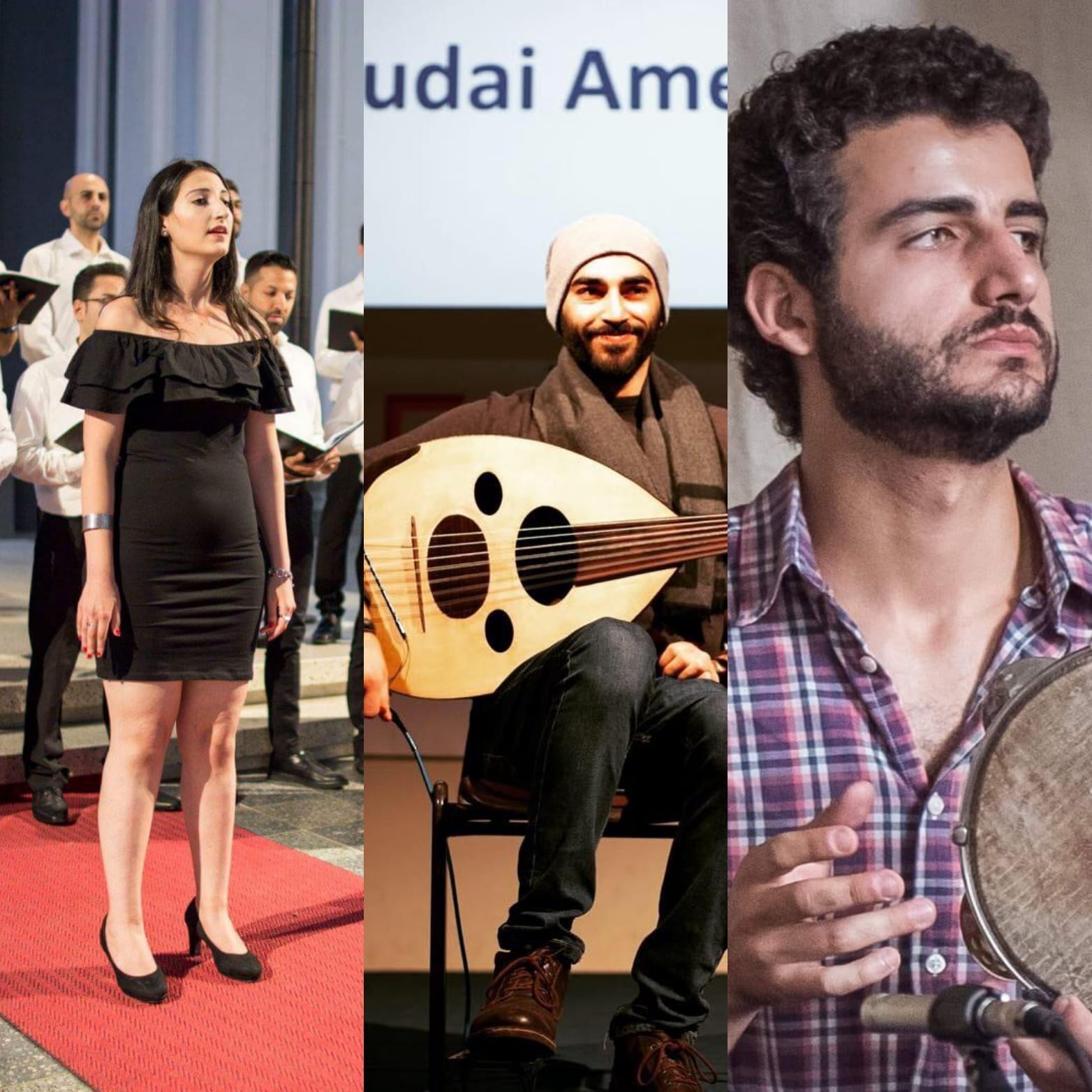Arabische Live-Musik von der Sängerin Zaina Dalla sowie Oudai Amer und Hakam Wahbi aus Syrien
